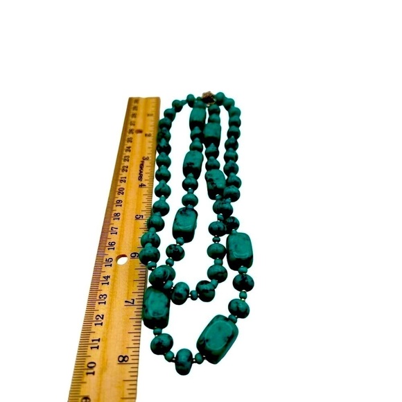 Faux Turquoise Beaded Necklace & Bracelet Set. N72 - Picture 11 of 12
